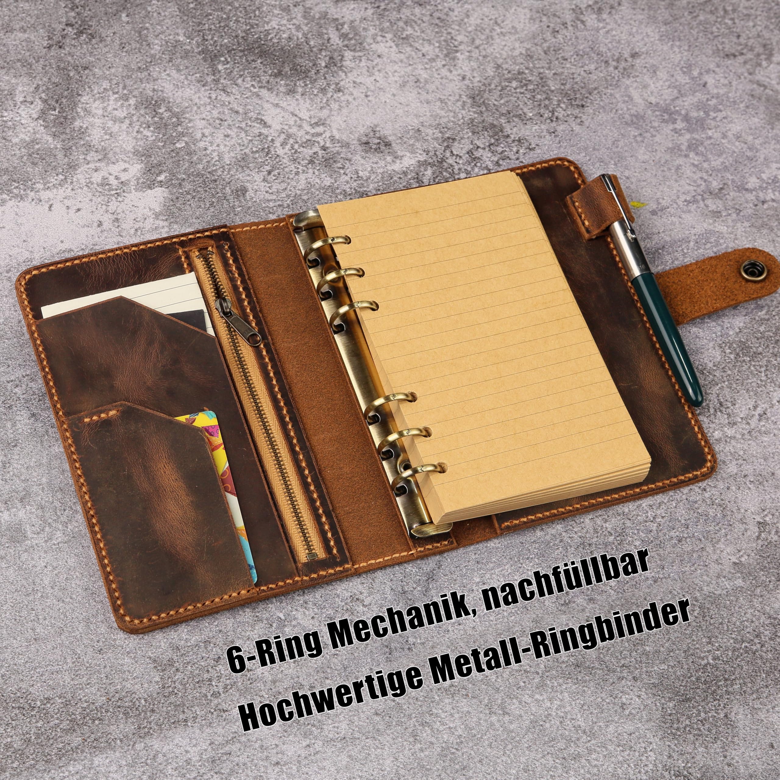 Amazon.co.jp: A6サイズ システム手帳 直径2cmリング 6穴